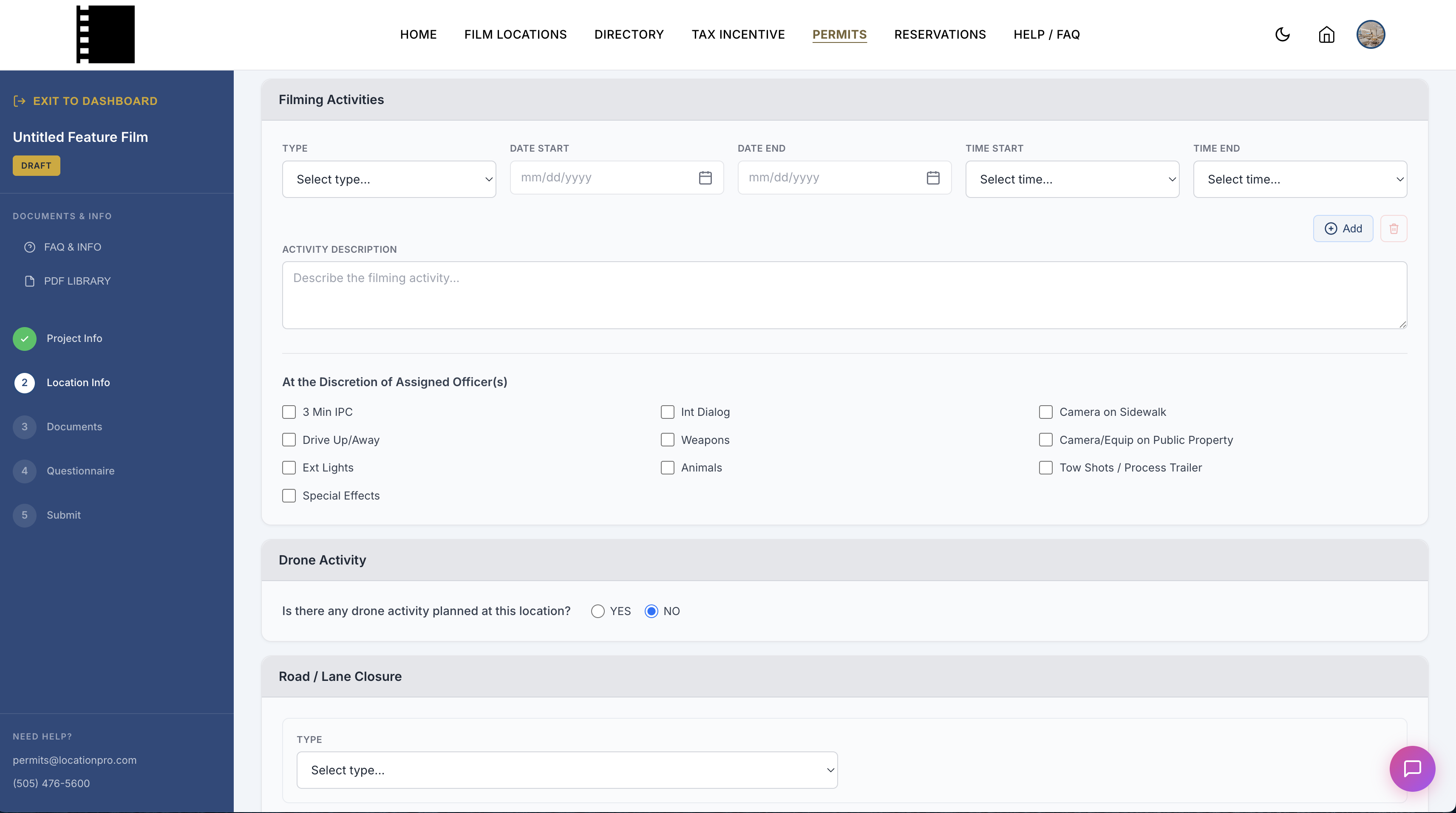 Permit application & approval workflow